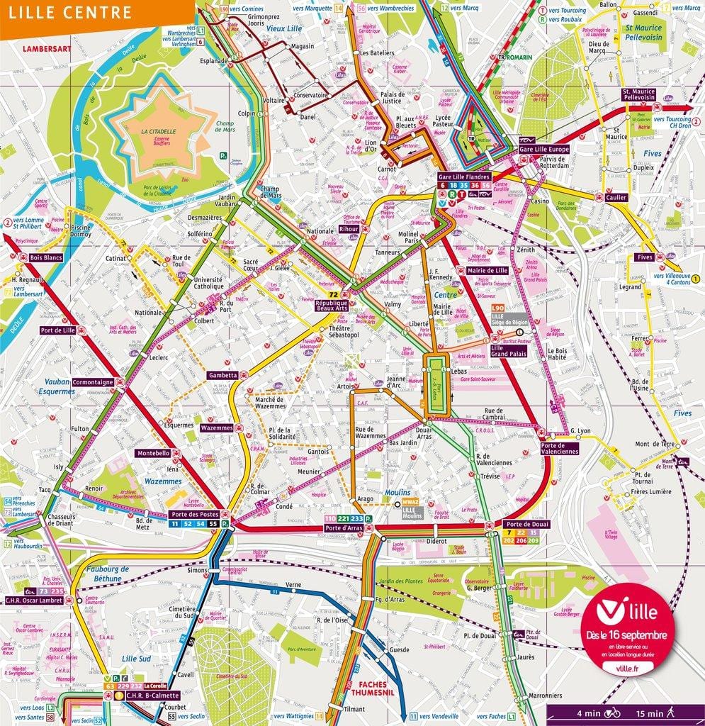 kart over Lille buss
