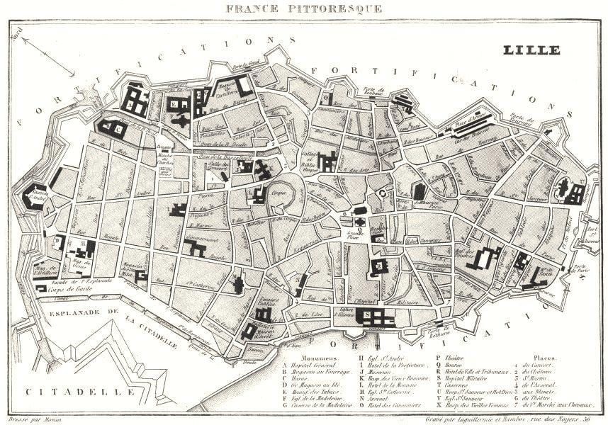 kart over Lille gamlebyen