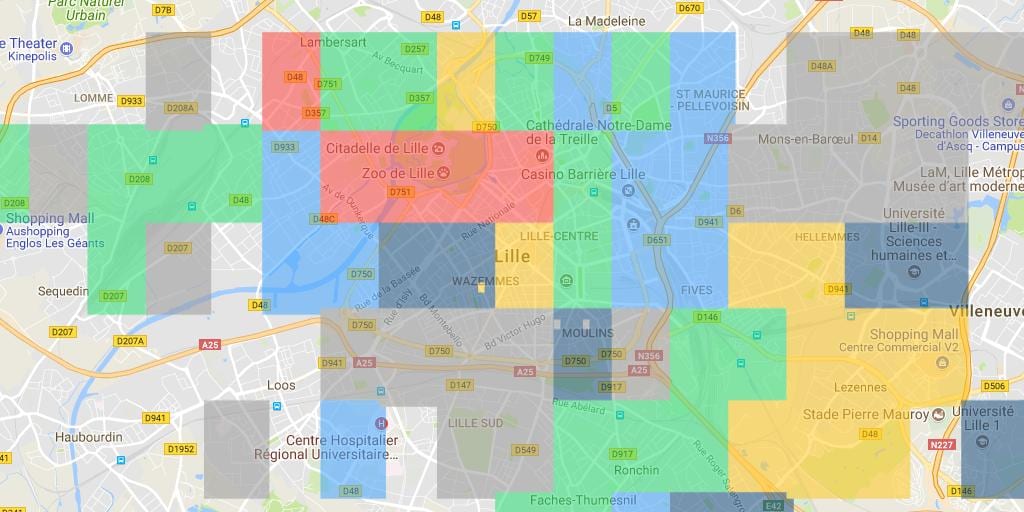 kart over Lille nabolaget