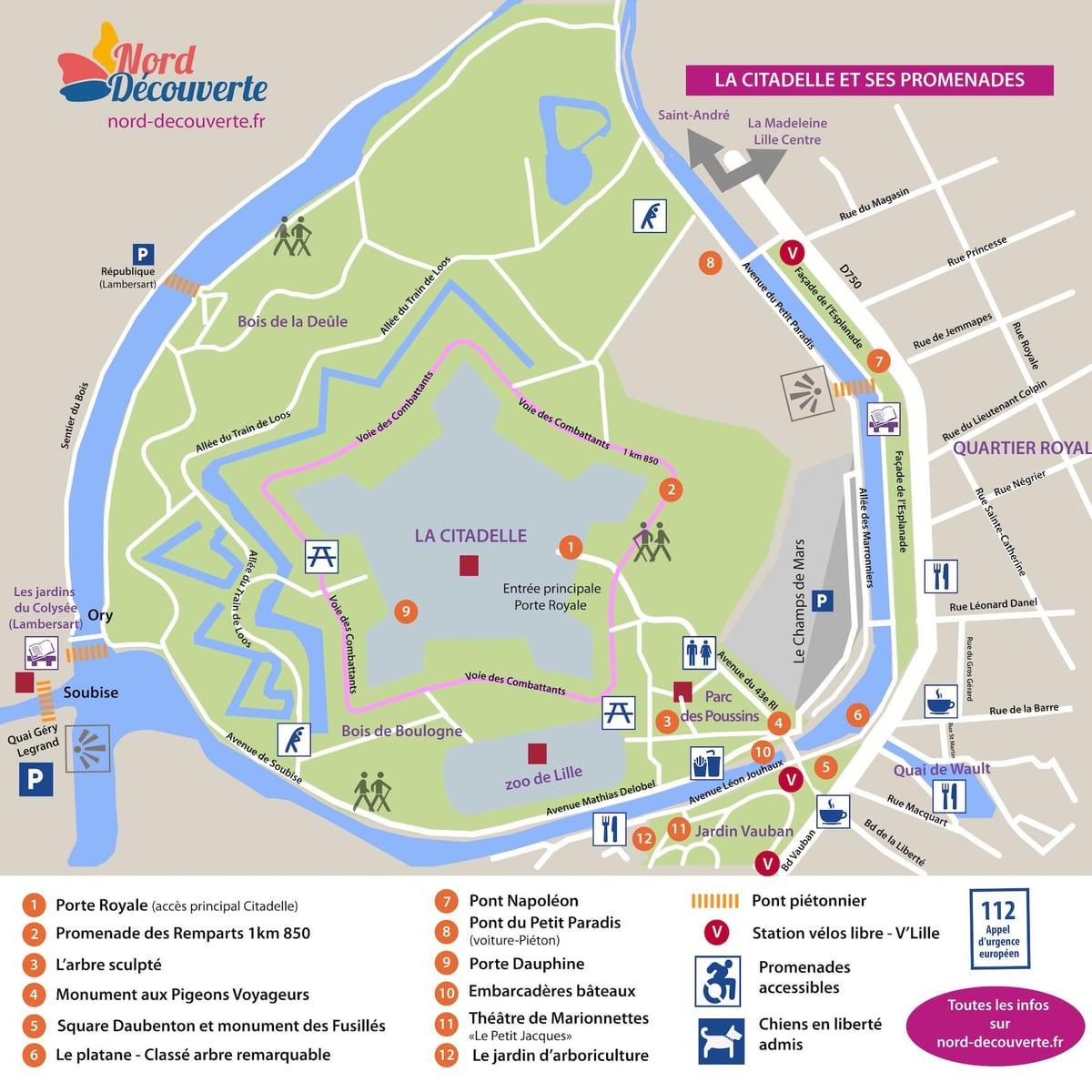 kart over Lille park