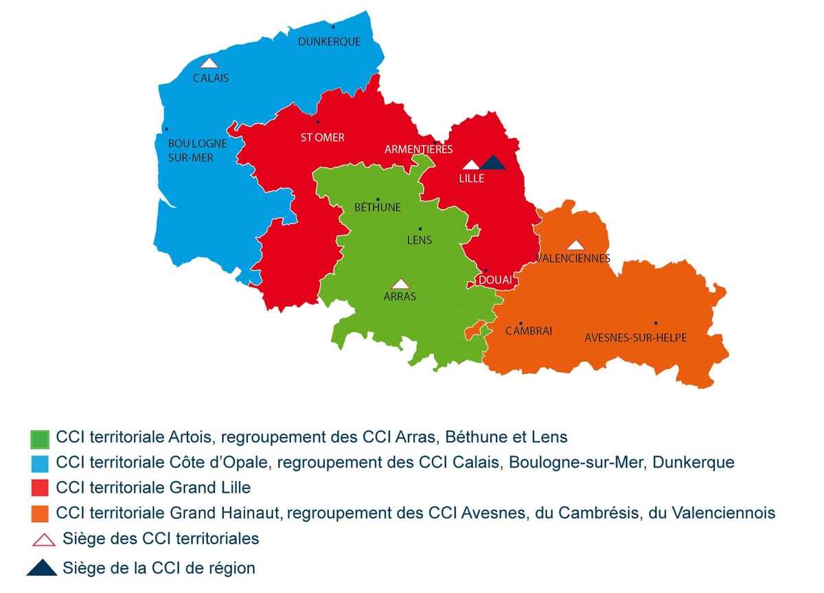 kart over frankrike Lille regionen