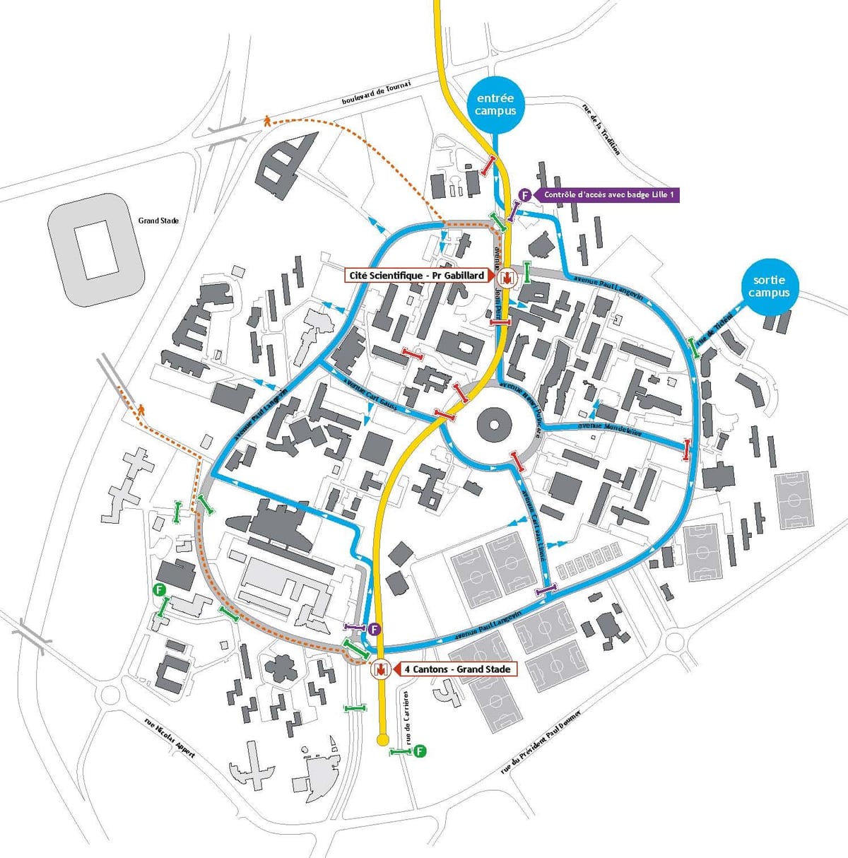 kart over Lille skolen