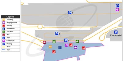Kart over Lille airport