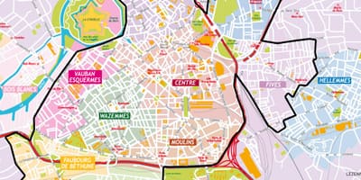 Kart over Lille forstaden