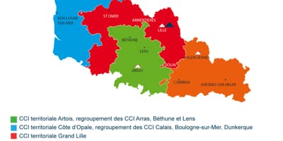Kart over frankrike Lille regionen