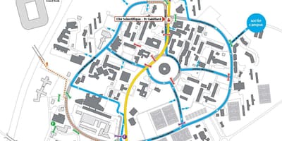 Kart over Lille skolen