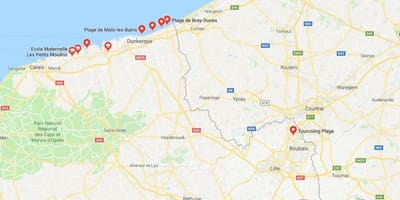 Kart over Lille stranden