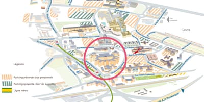Kart over Lille sykehuset 